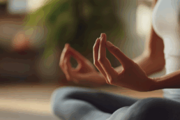Mujer haciendo mindfullness